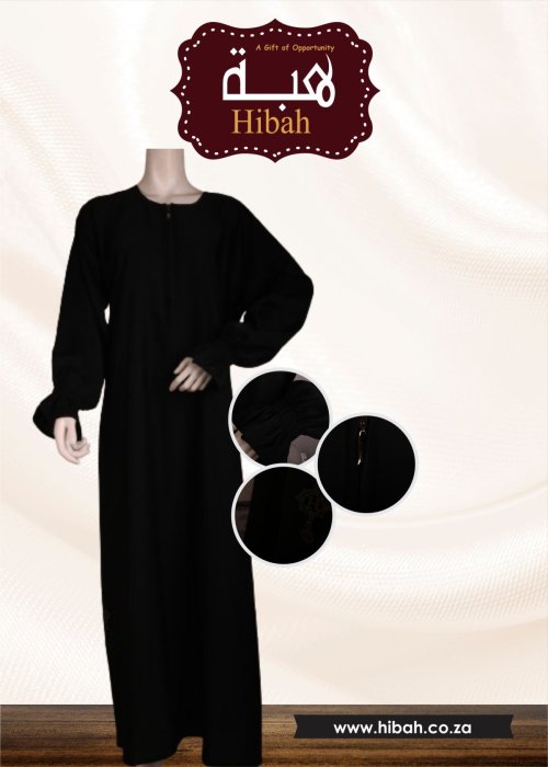 Hajj Abaya with Zip tab &amp; Side Pockets  (HA033)