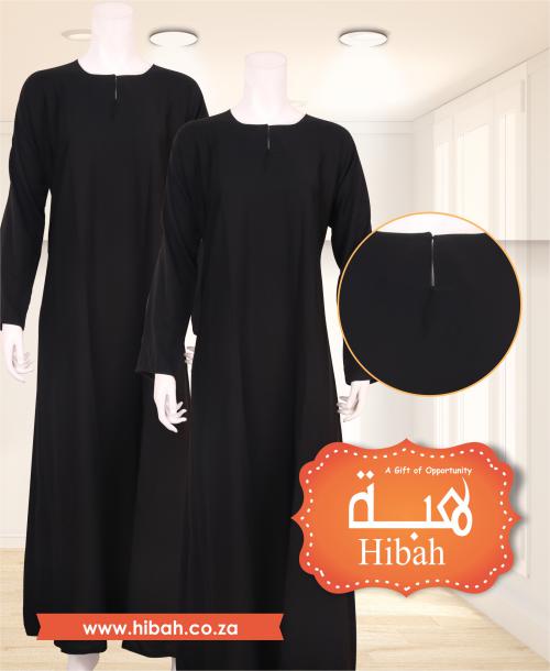 Ladies plain signature abaya (Size 50 - 58) - (HA001S)