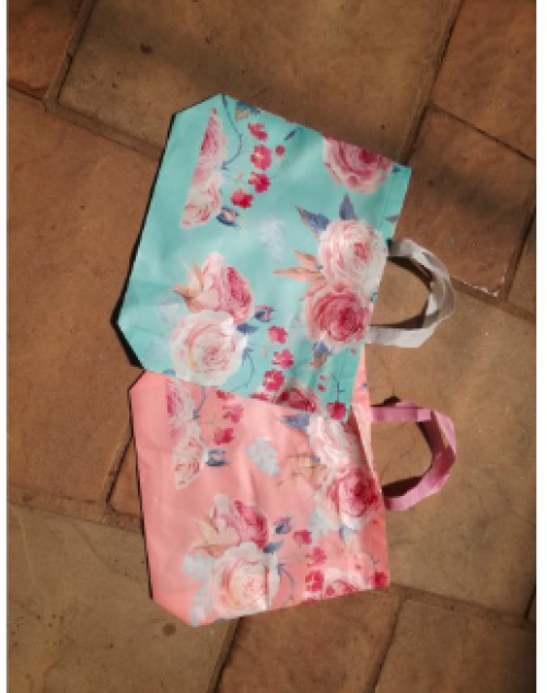 Vintage rose shopper bags each (HL231)