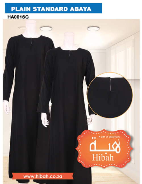 PLAIN SIGNATURE ABAYA (Size 60 - 62) - (HA001S)