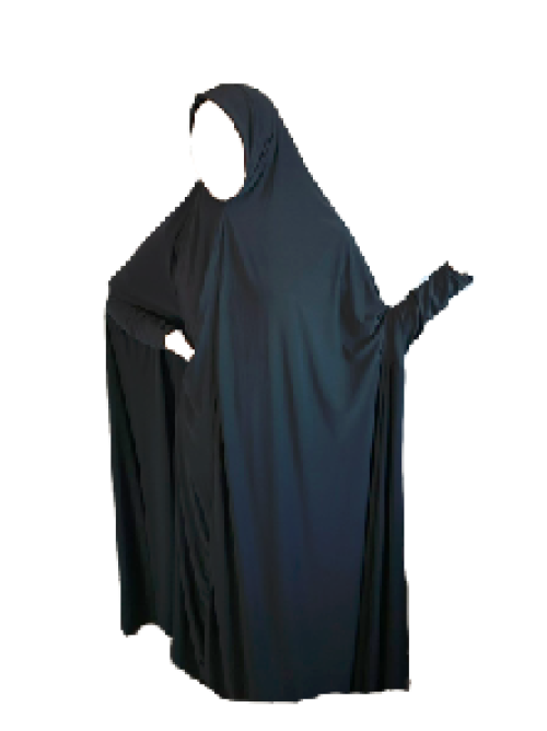 BURQA WITH SLEEVES BLACK- [HS286]