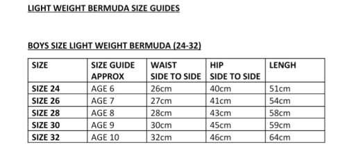 Boys Light Bermuda (24 - 32) - (HM041S) - Valid for 3 days ( 24-27 November 2025) 