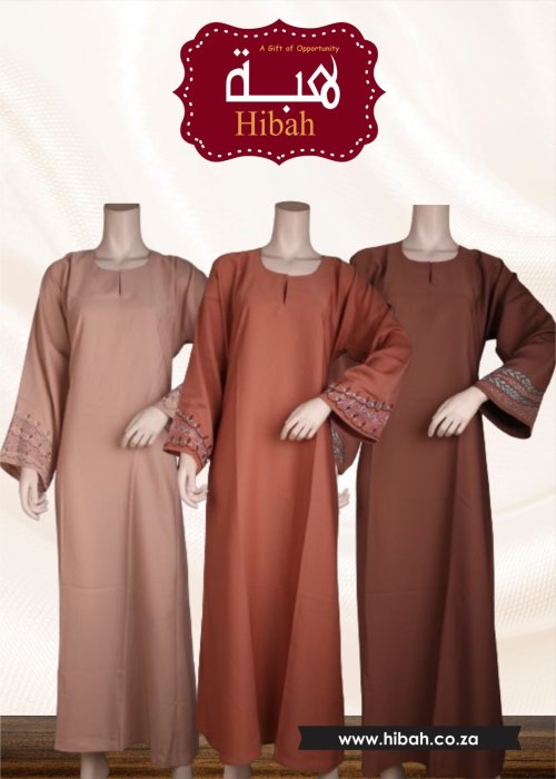 Aaliya Abaya ( Embroidery on sleeves )  - (HA236)