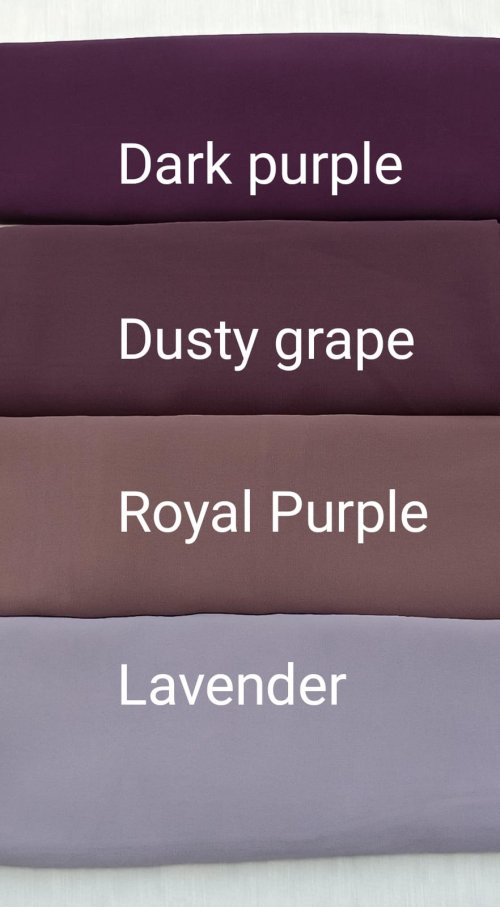 EVERYDAY BUDGET CHIFFON SCARF -(HS284) - DARK PURPLE SHADES 