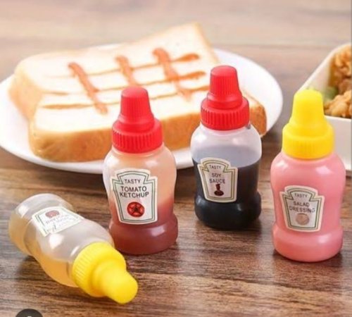 4 piece Sauce/ Salad Dressing mini bottle ( HL389) 