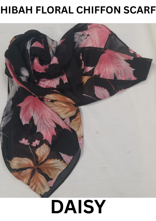 FLORAL CHIFFON SCARF - HS308 
