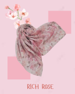 FLORAL CHIFFON SCARF - HS308 