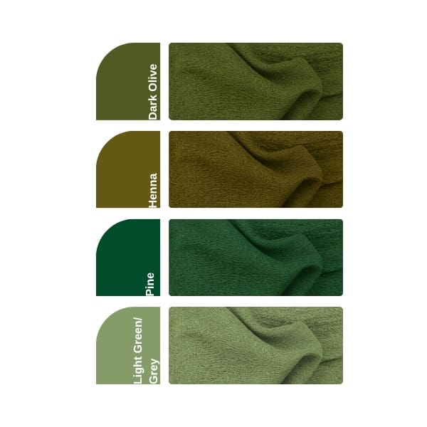 HA266E (1) Crush Weave Scarf Dark Green Shades - Image 1