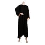 New Beige & Black Embroidery Sleeve Abaya